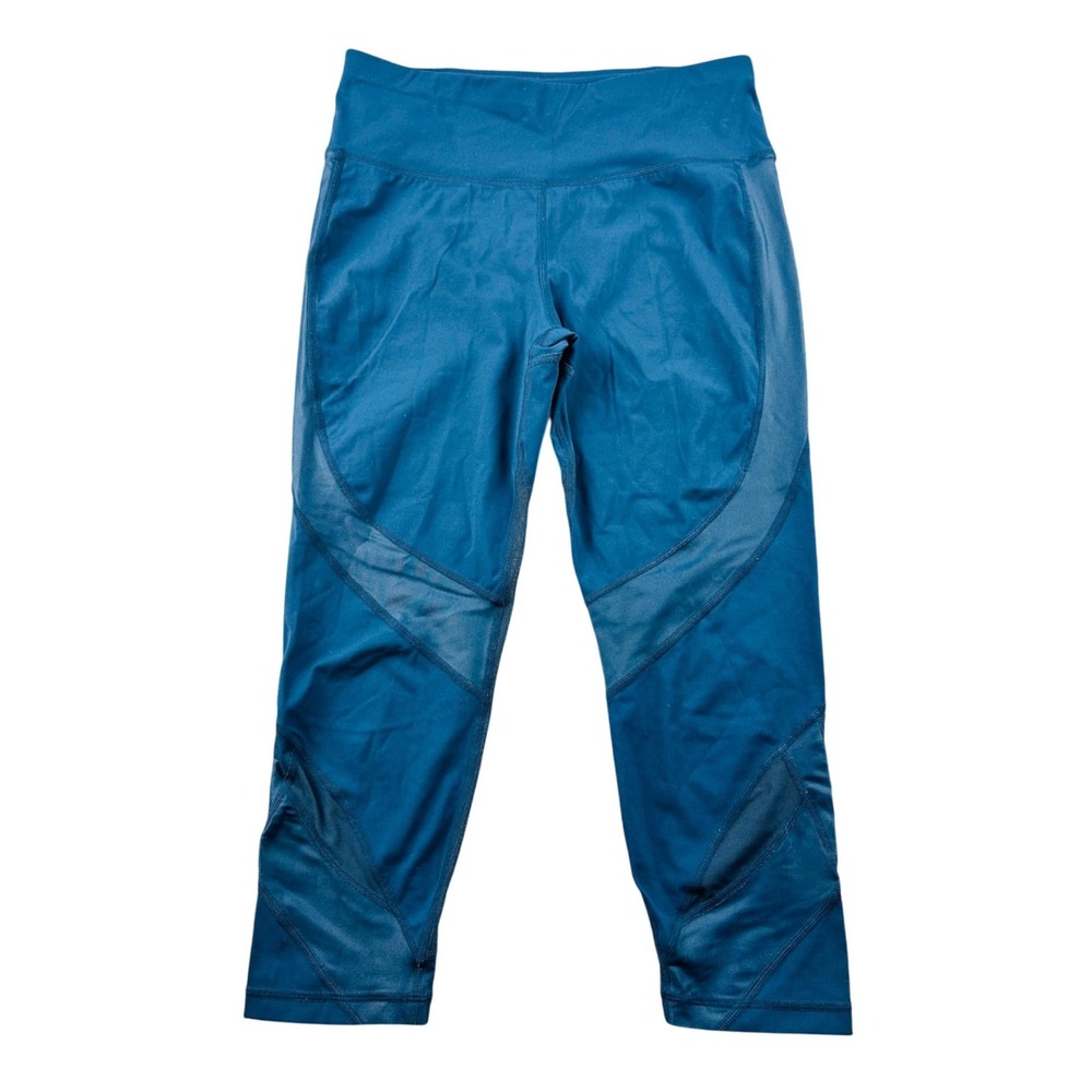 Sweaty Betty The Power Leggings Women S Blue‎ Compression Mesh Crop Yoga Running